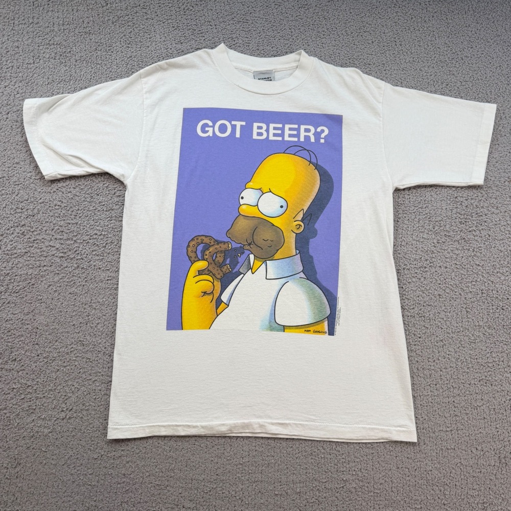 Vintage 1995 The Simpsons Homer Got Beer T Shirt Stanley DeSantis Made in USA  L